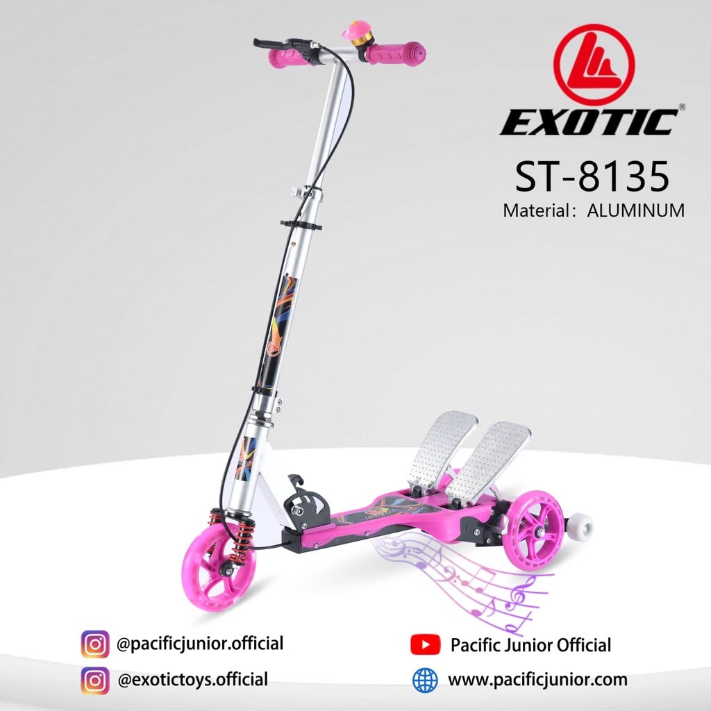 Scooter Anak Scooter Injak Exotic 8135 Otoped Skuter Musik Skuter