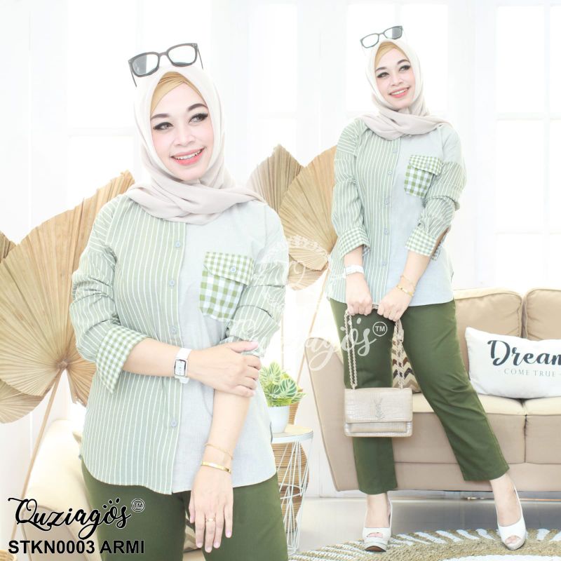 SET KAMEJA KOMBINASI QUZIAGOS ORI