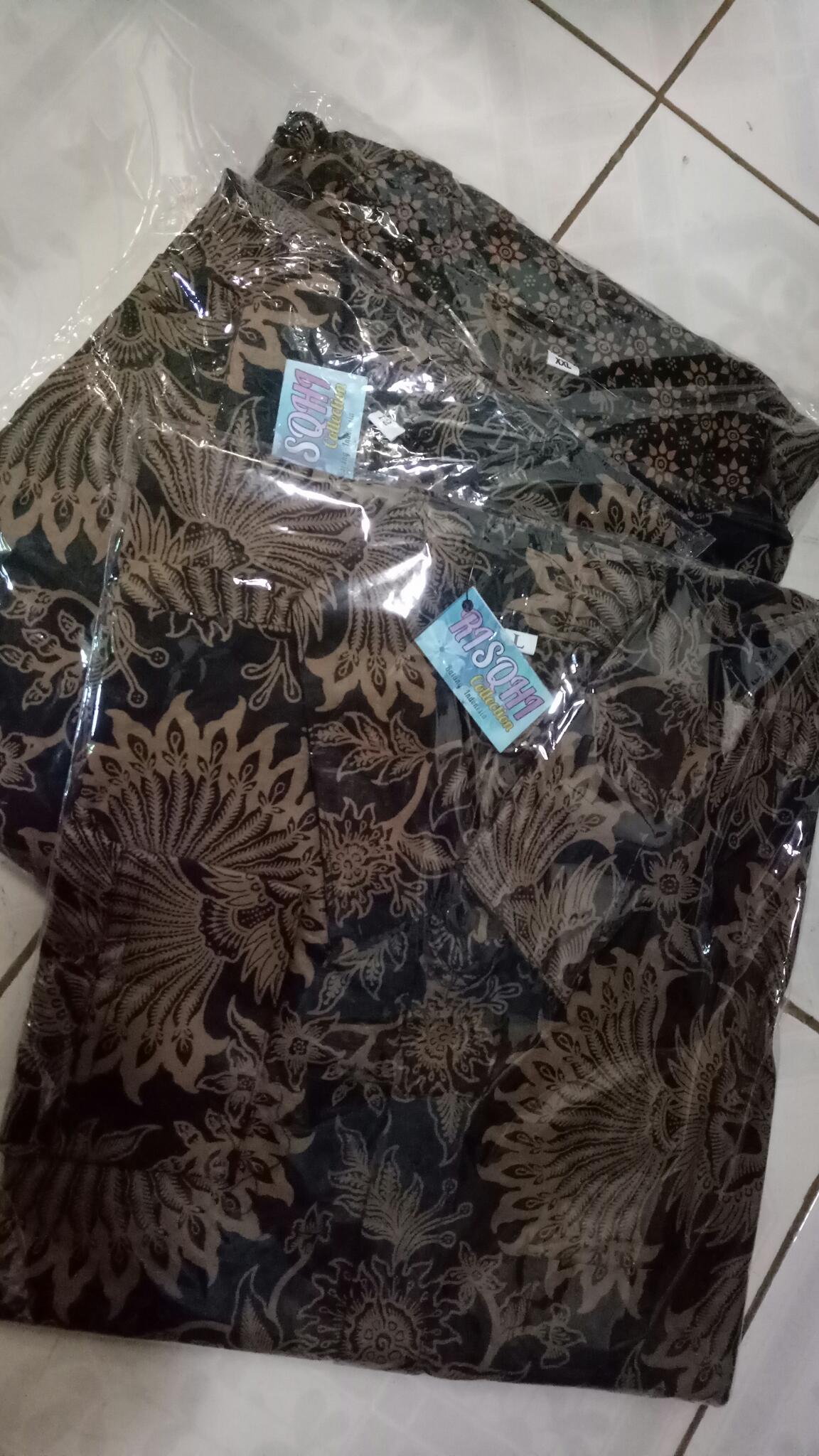 Sarimbit Keluarga Gamis Batik Couple Sogan Rns01