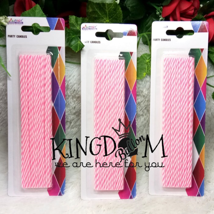 Lilin Ulang Tahun / Lilin Lucu / Lilin Kue / Lilin Ultah Panjang Pink