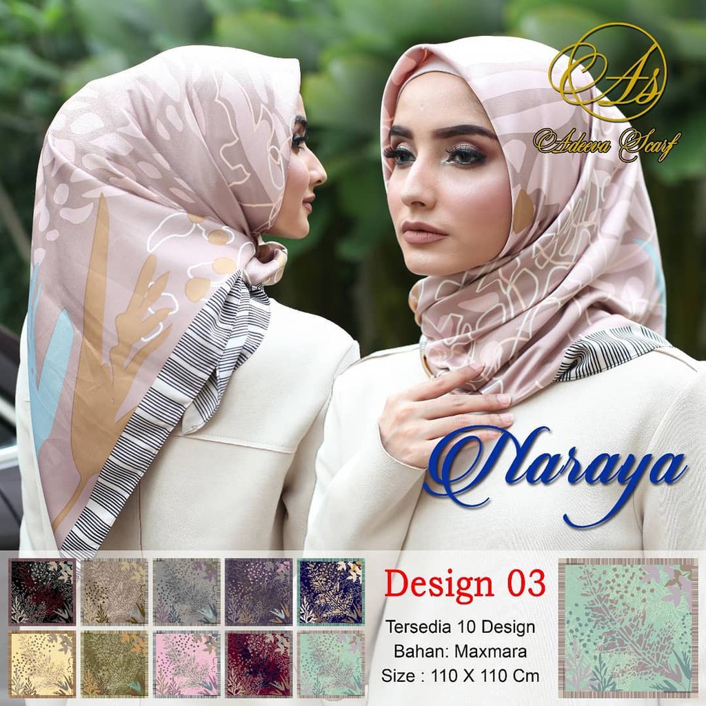 Jilbab Segi Empat Naraya By Adeeva Scarf / Hijab Square / Hijab Cantik /Billy Hijab / Hijab Kediri