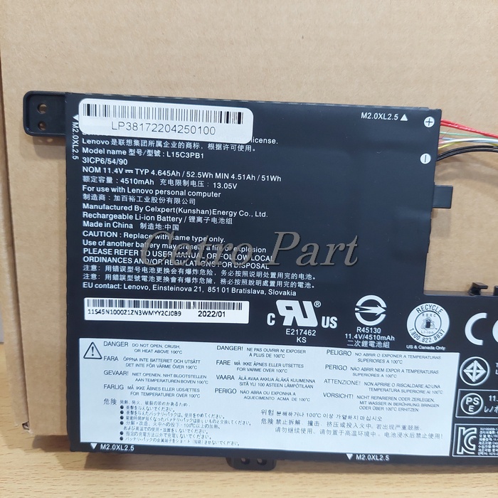 Baterai Lenovo Flex 4-1580 Flex 4-1480 Flex 4-1470 L15L3PB0 L15C3PB1