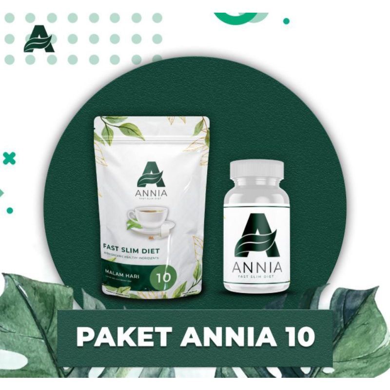 Pelangsing Badan PAKET ANNIA 10 ANNIA SLIM Fast Slim Diet Paket Pelangsing Badan BPOM