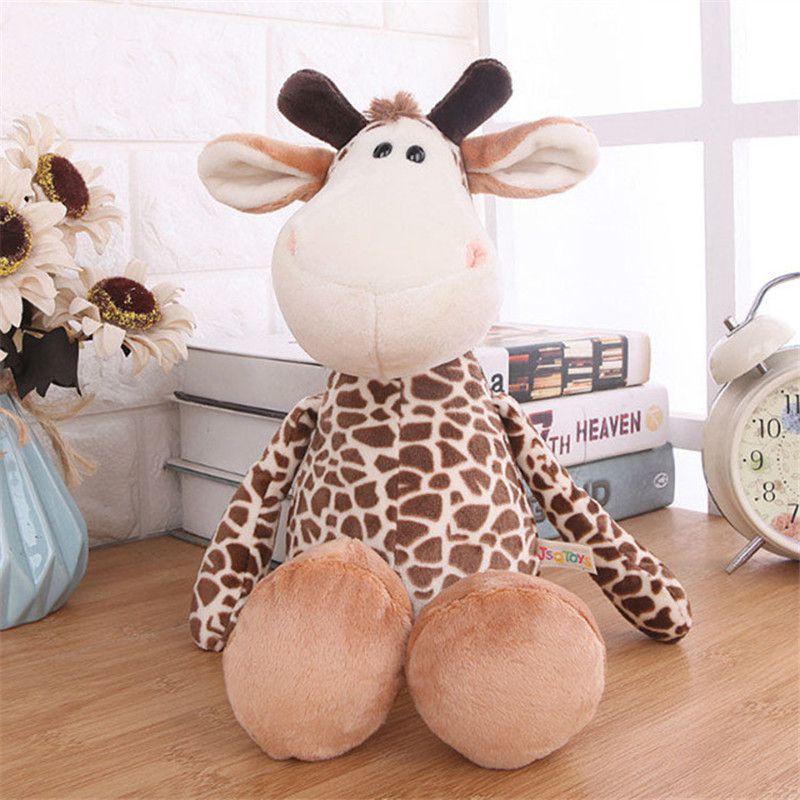 Mainan Boneka Stuffed Plush Hewan Singa / Gajah / Harimau / Monyet / Rusa Ukuran 25 / 35cm Untuk Anak