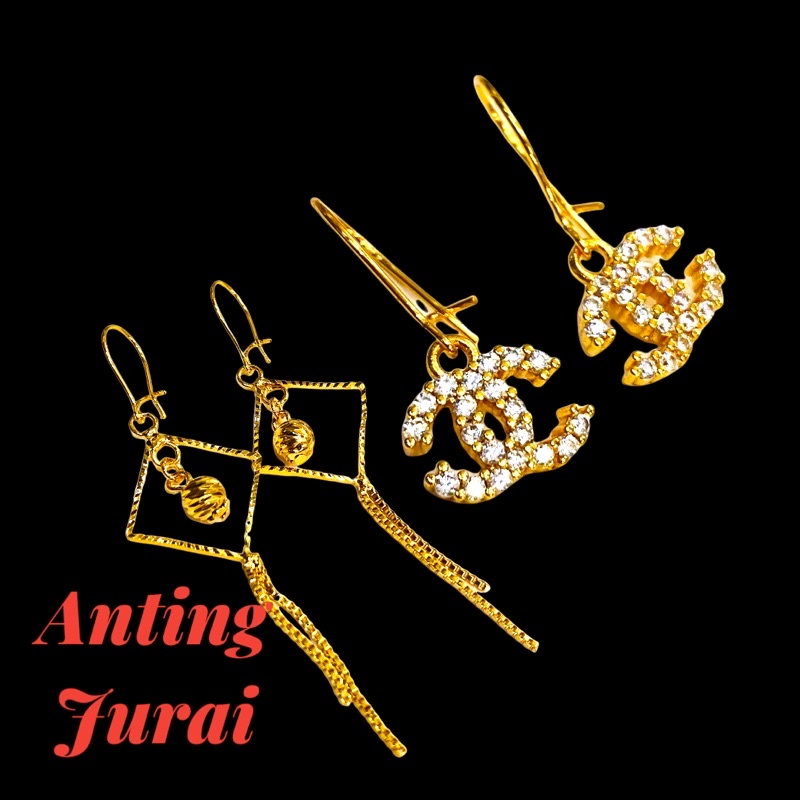 anting jurai wanita//anting lapis emas//anting//perhiasan