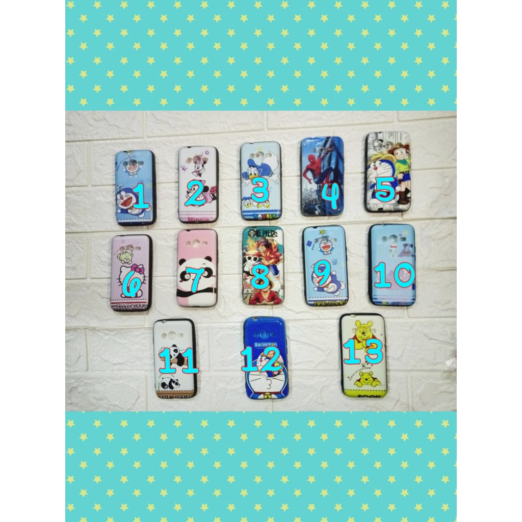 Case Samsung Galaxy ACE4 motif kartun Doraemon, Mickeymouse, Donald, Spiderman, Hellokitty, Panda