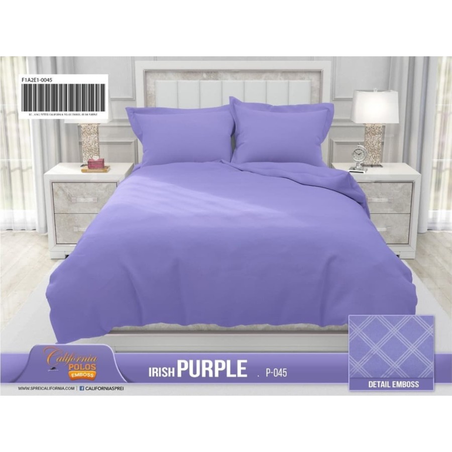Sprei Polos Emboss California By My Love Irish Purple 160x200