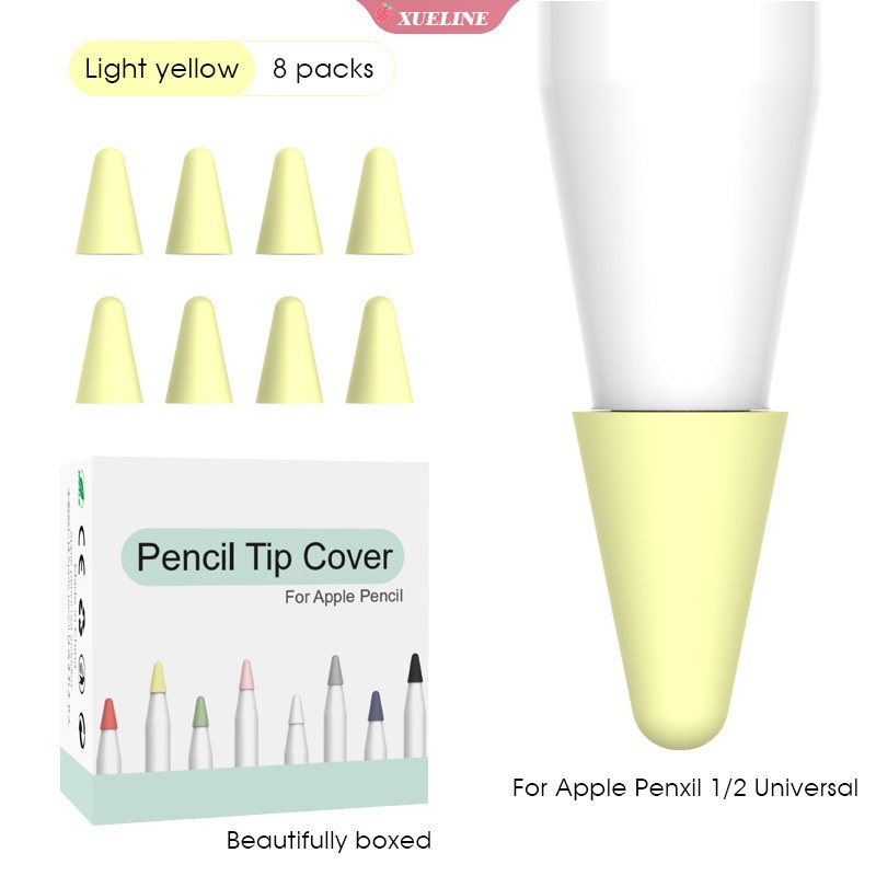 8 Pak Casing Silikon Pengganti Untuk Apple Pencil Generasi 1 / 2