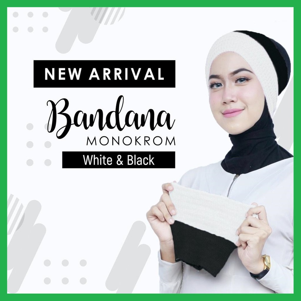 Bandana Rajut Dua Warna / Inner Rajut Polos Two Tone/ Daleman Hijab Rajut Anti Pusing 2 Warna Anpus