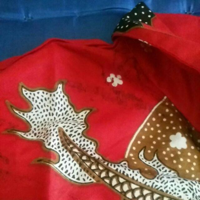 Kemeja Batik Pria Lengan Panjang Size M L Xl Xxl  Bswart Batik Hrb026 Kenongo Hem Panjang Padi