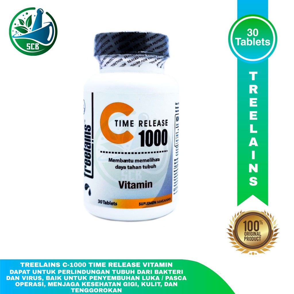 Treelains C 1000 Timed Release ( Vitamin C ) Isi 30 Tablet