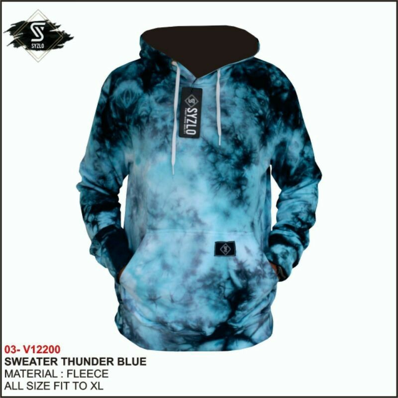 Jaket Tie Dye Pria Hoodie ORIGINAL SYZLO - Sweater Tie Dye