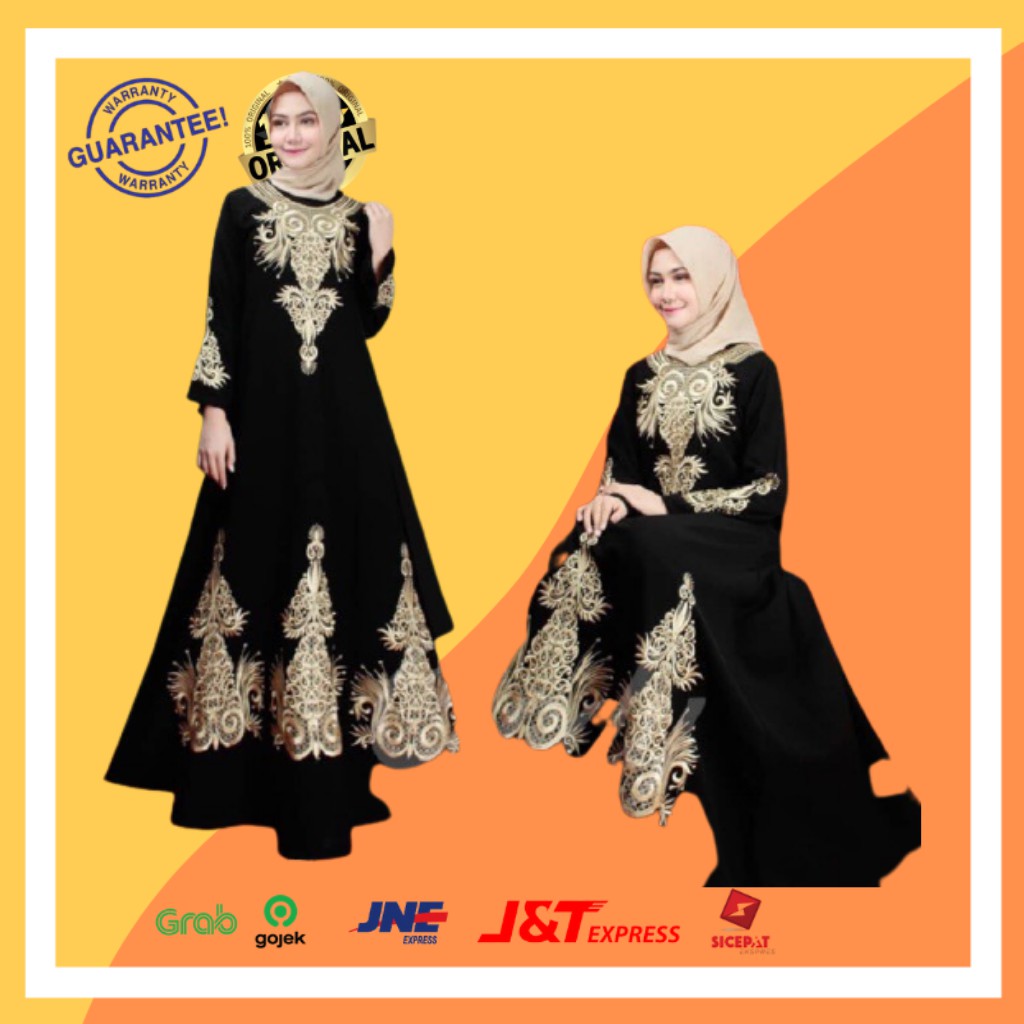 New Abaya Gamis Maxi Dress Arab Saudi Bordir Zephy