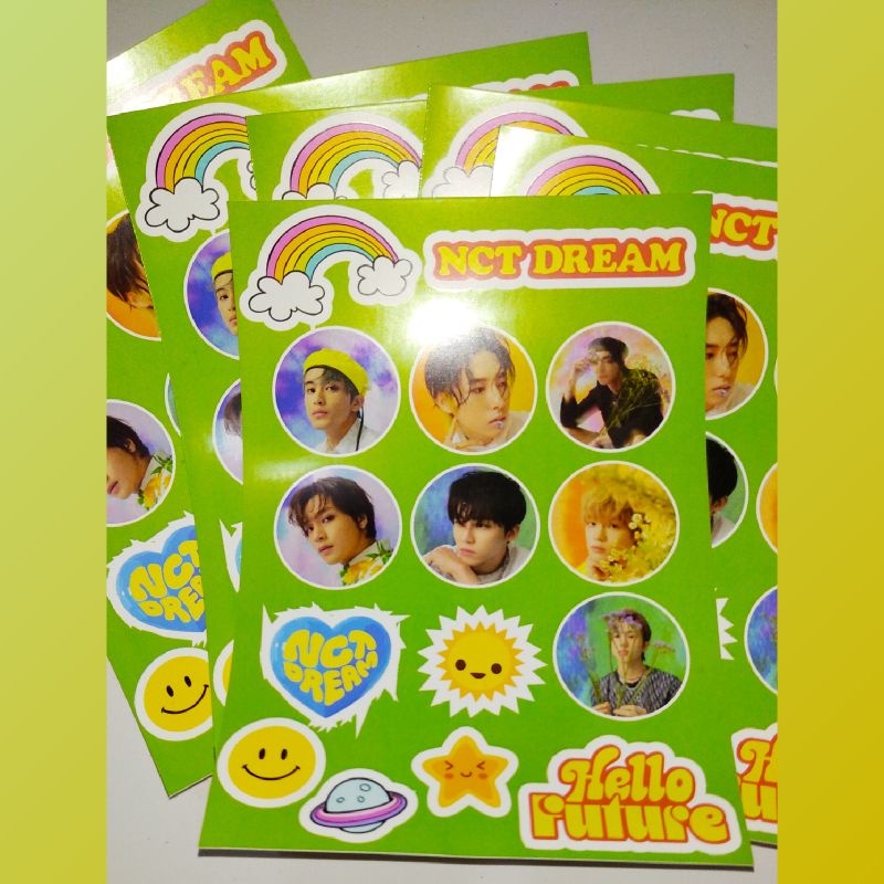 STICKER STIKER GLITCH MODE HELLO FUTURE NCT DREAM MARK RENJUN JENO HAECHAN JAEMIN CHENLE JISUNG