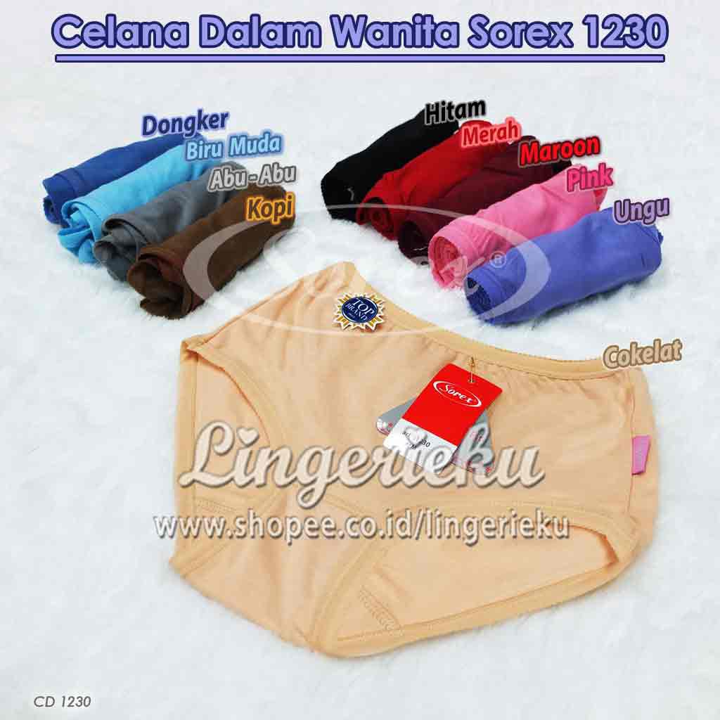 Sorex 1230 CD Celana Dalam Wanita Ukuran EL / XL Basic Katun Bisa Pilih Warna
