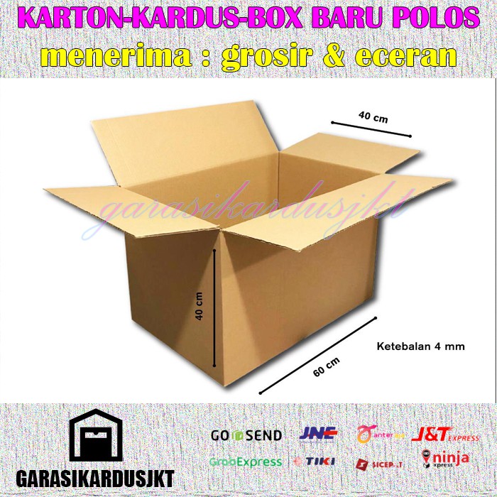 

KARDUS | BOX | KARTON PACKING ( 60 x 40 x 40 ) POLOS BARU