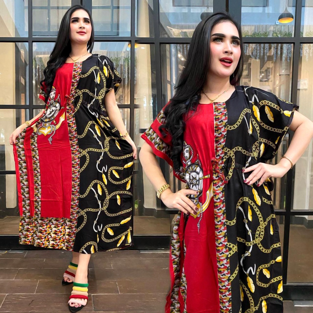 BATIK WANITA DASTER LOWO KELELAWAR KAFTAN RAYON JUMBO MURAH BIG SIZE XXL ( RANTAI JASMINE KRISAN ELOISE ) KEKINIAN BUMIL SERUT DEPAN MURAH ADEM