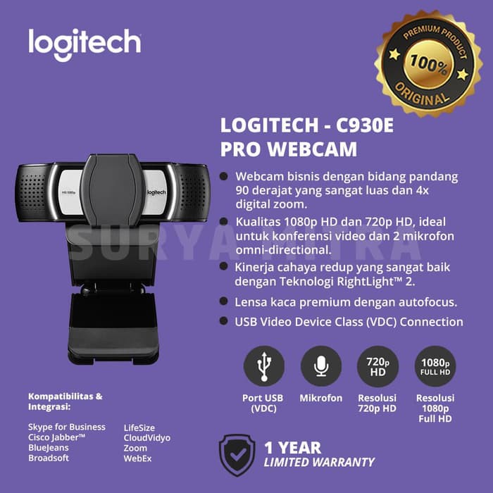 Webcam Logitech C930E / C 930 E