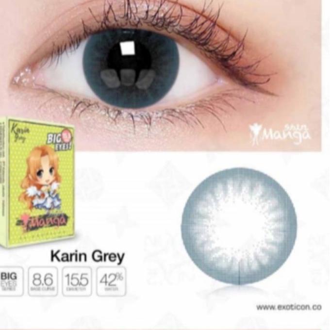 Softlens Warna Manga Diameter 15,5mm / Soflen Manga Siera Grey / Soflen Minus Manga / Manga Bigeyes