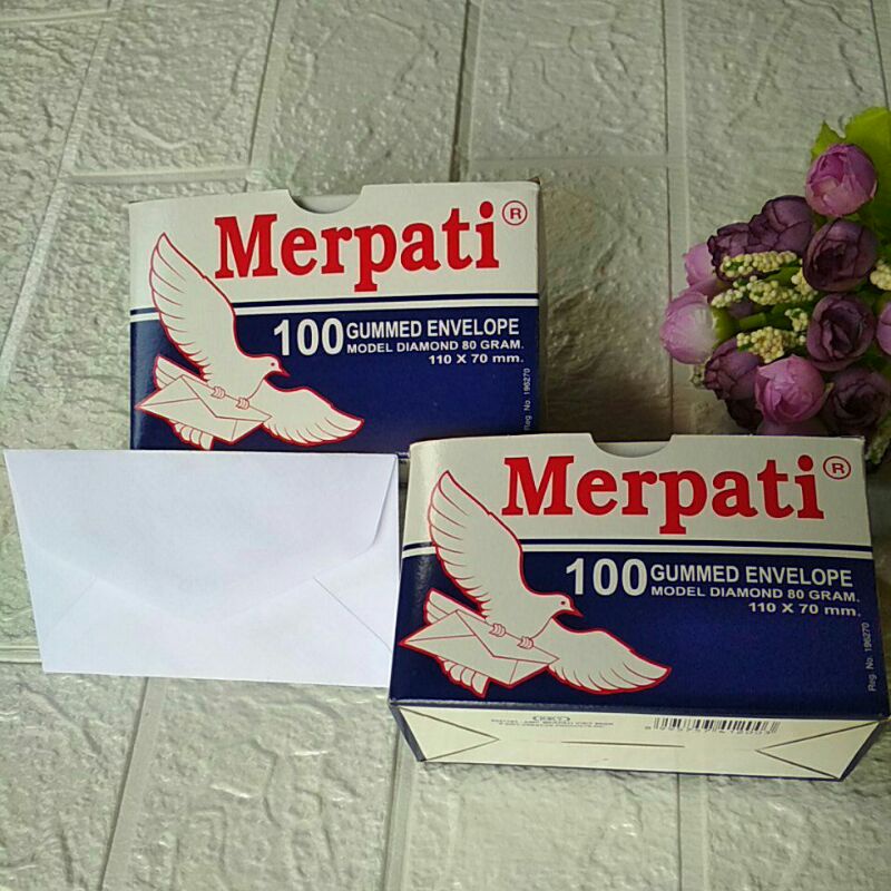 

Amplop merpati kecil 100 gummed envelope model diamond 80gram 110×70mm