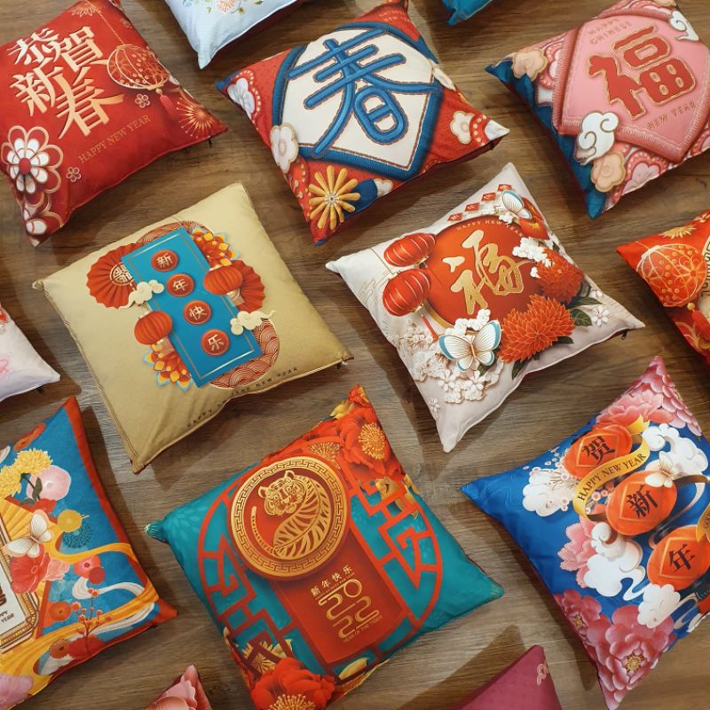 Bantal Sofa Imlek CNY Chinese New Year Sincia 40x40 cm