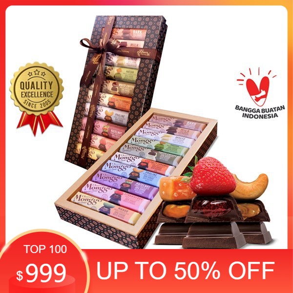 

Terlaris Cokelat Batik Gift Box 10x40gr | Chocolate Monggo | Coklat Hadiah Hampers