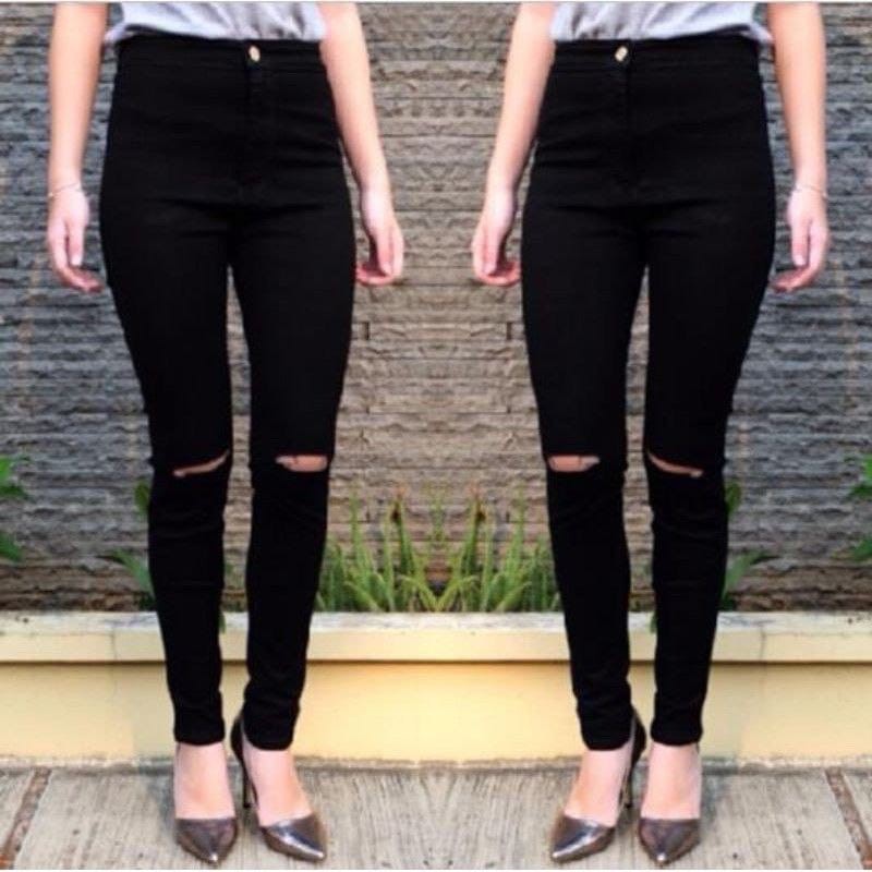 alvan.id HW RIPPED JEANS MURAH WANITA CEWEK BAJU KEKINIAN SOBEK ROBEK SIZE 27 28 29 30