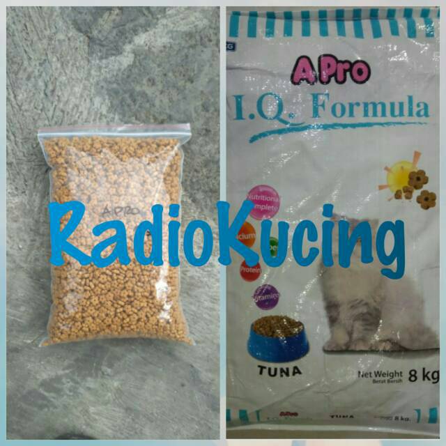 A Pro IQ Formula 1 kg Repack Apro Cat Food Makanan Kucing