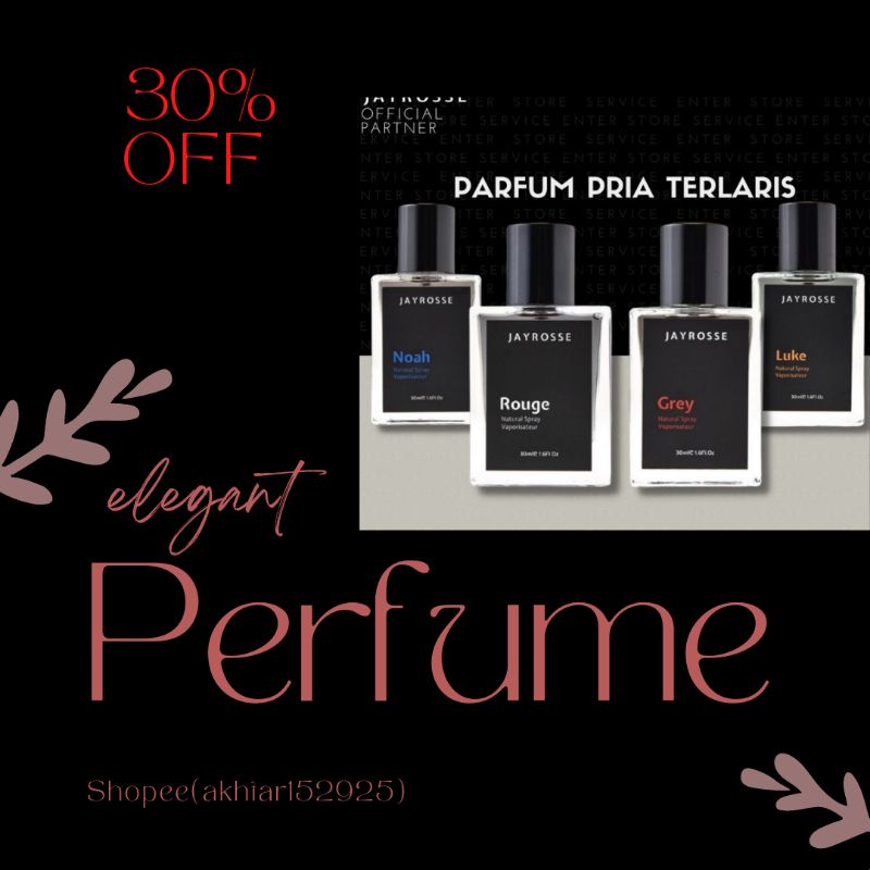 BELI 1 GRATIS 3 PARFUM PEMIKAT WANITA PARFUM JAYROSSE GREY PARFUM VIRAL PARFUM PRIA TAHAN LAMA PARFUM JAYROSSE 30ML