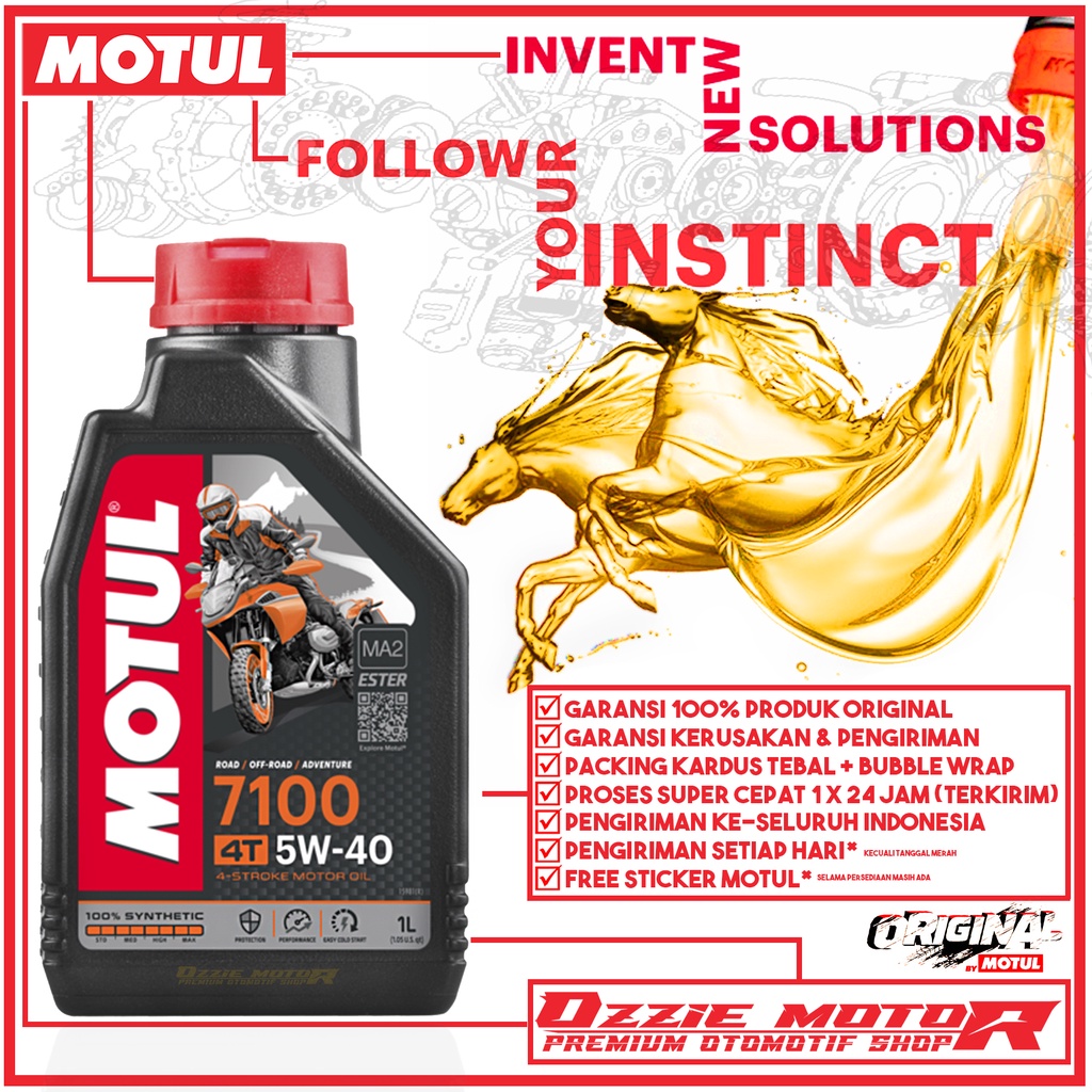 MOTUL 7100 4T 1L 5W40 OLI MOTOR IMPORT ORIGINAL