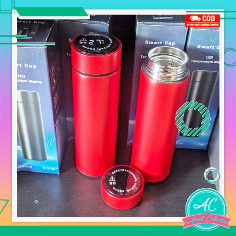 Termos LED Suhu botol vakum air panas dengan pengukur suhu digital thermos display bahan aluminium