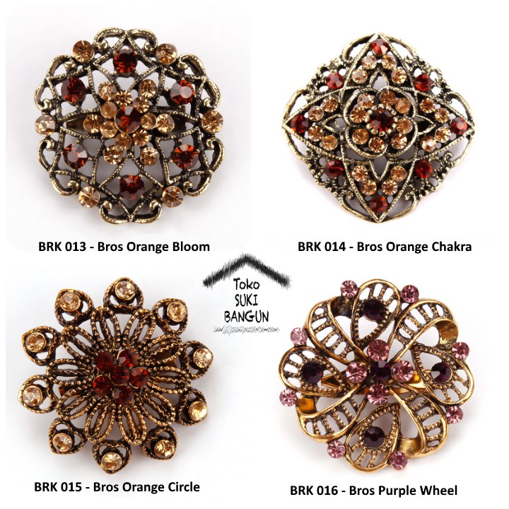 BRK 013-016 Bros Pin Mungil Bunga Wanita Fashion Flower Brooch Women