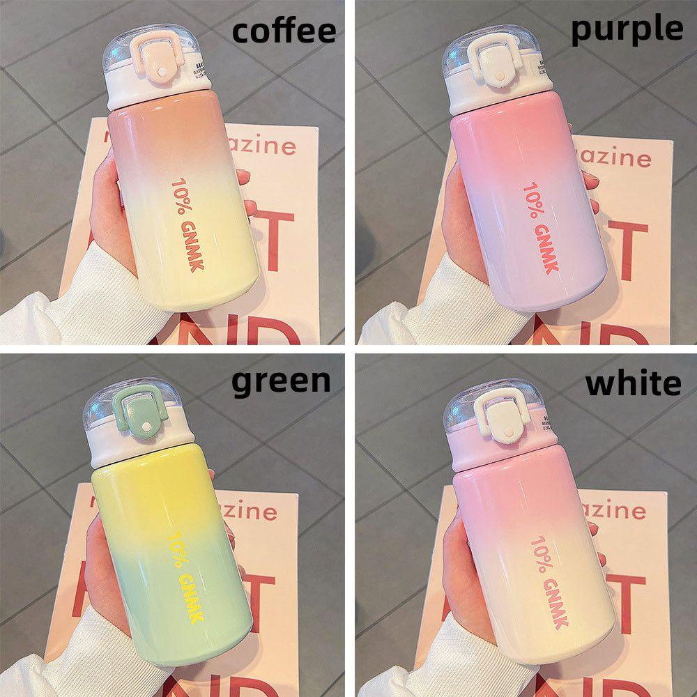Solighter Botol Minum Termal 400ml Portable Warna Gradasi Dengan Sedotan