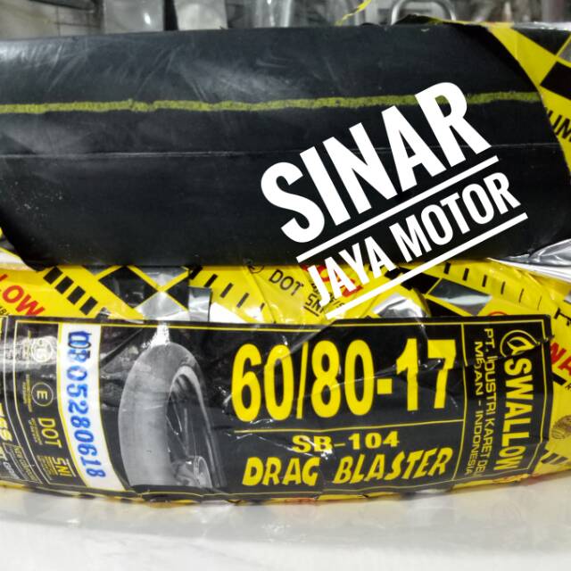Ban swallow drag 60/80/17 tidak ada kembang. Botak