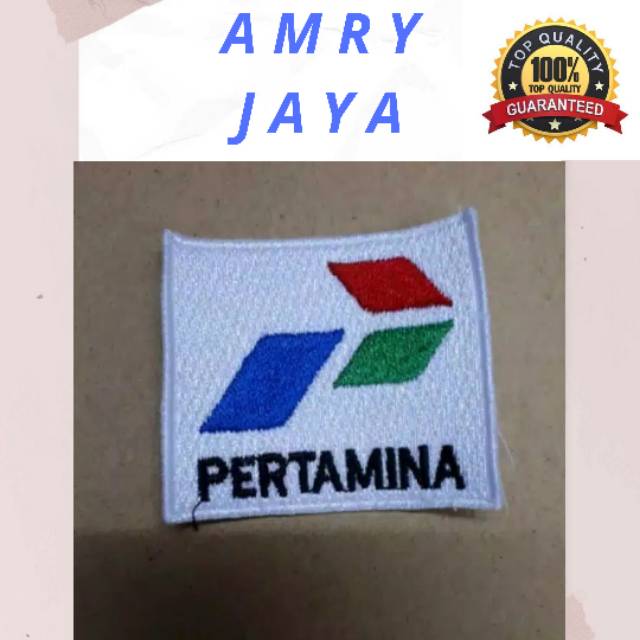 PATCH BORDIR LOGO PERTAMINA EMBLEM ATRIBUT PERTAMINA (AMRY JAYA SURABAYA)