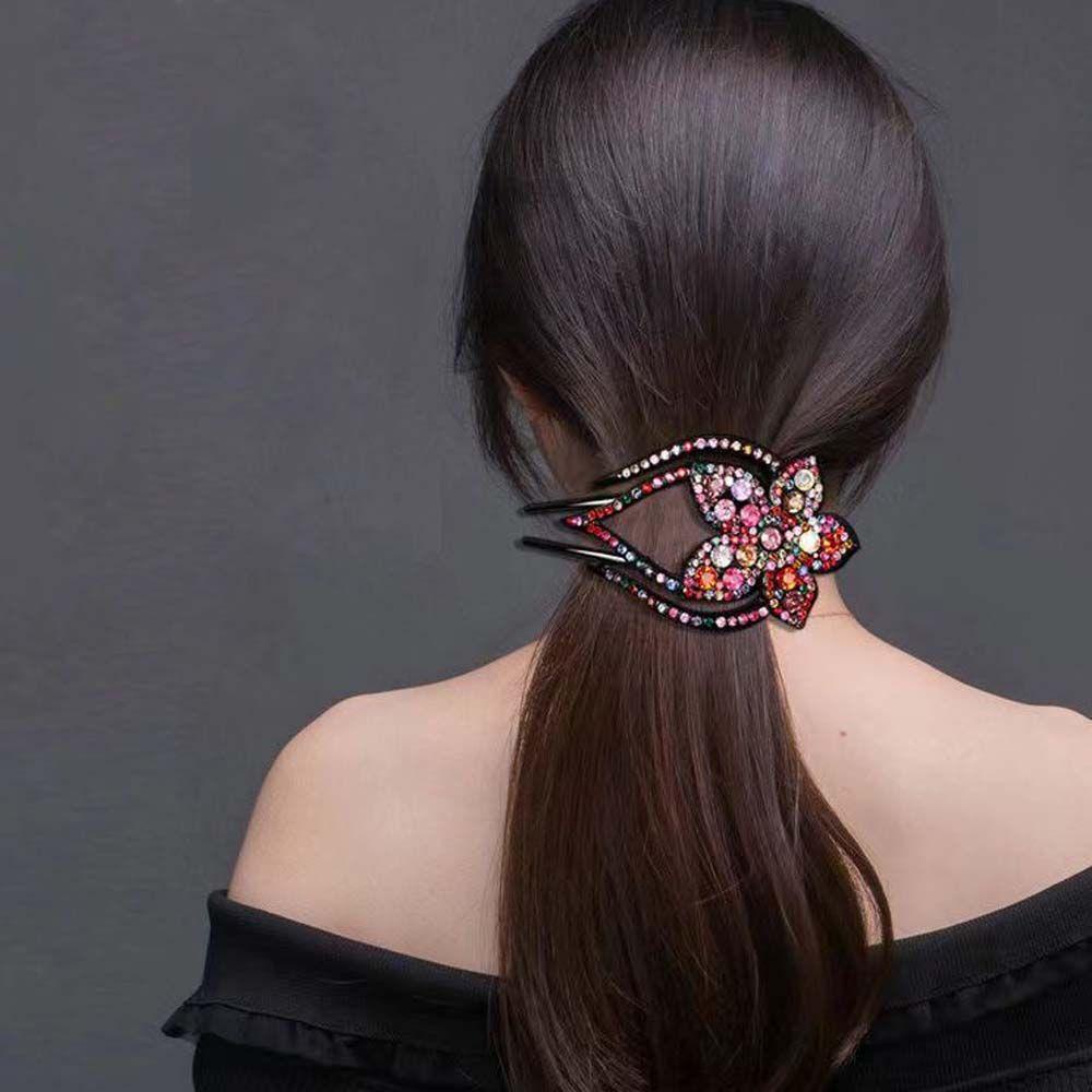 Klip Rambut Bunga Agustina Elegan Manis All-match Hiasan Kepala Antik Hairstyle Tools Gadis Gaya Korea Jepit Rambut