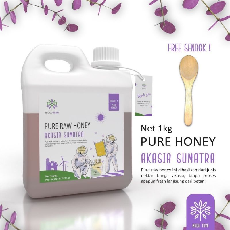 

Madu Murni Asli 1kg Tava Grade A Nektar Akasia Sumatera 100% Alami Pure Natural Raw Honey Kesehatan