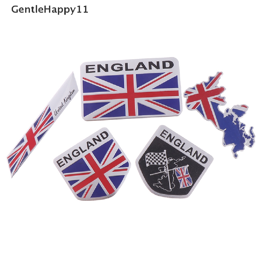 Gentlehappy 1Pc emblem logo Bendera Inggris alloy badge Stiker Dekorasi Motor Mobil