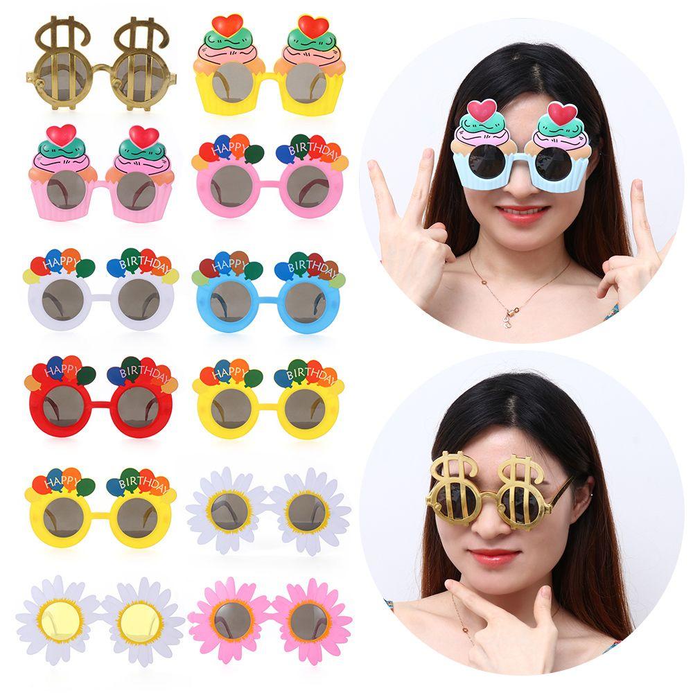 R-flower Sunglasses Sun Flower Cake Alat Peraga Selfie Perayaan Liburan Lucu