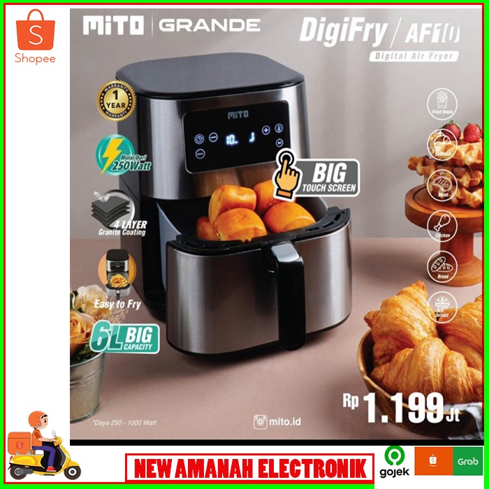 MITO AIR FRYER AF10/MITO GRANDE AF10 Air Fryer - 6 Liter