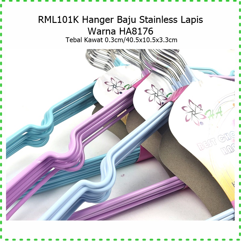 Hanger Baju/Gantungan Baju Stainless Lapis Warna