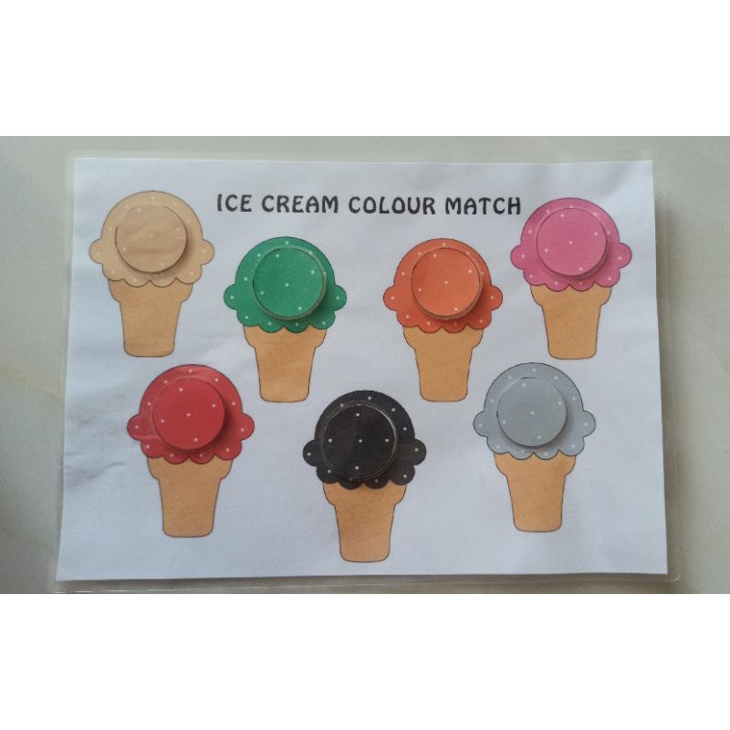 Busy Book - Busy page - Ice cream colour