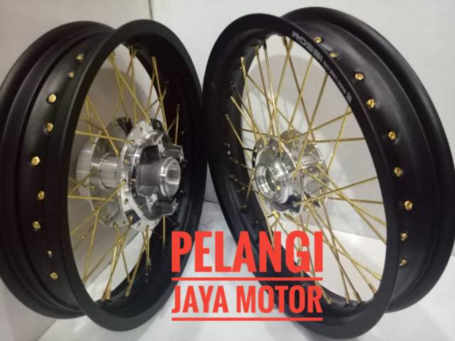 Velg Rossi Tapak Lebar Motor Honda Tiger Revo/ Tiger Revolusion/ Tromol Set Jari Velg Ukuran  250x30
