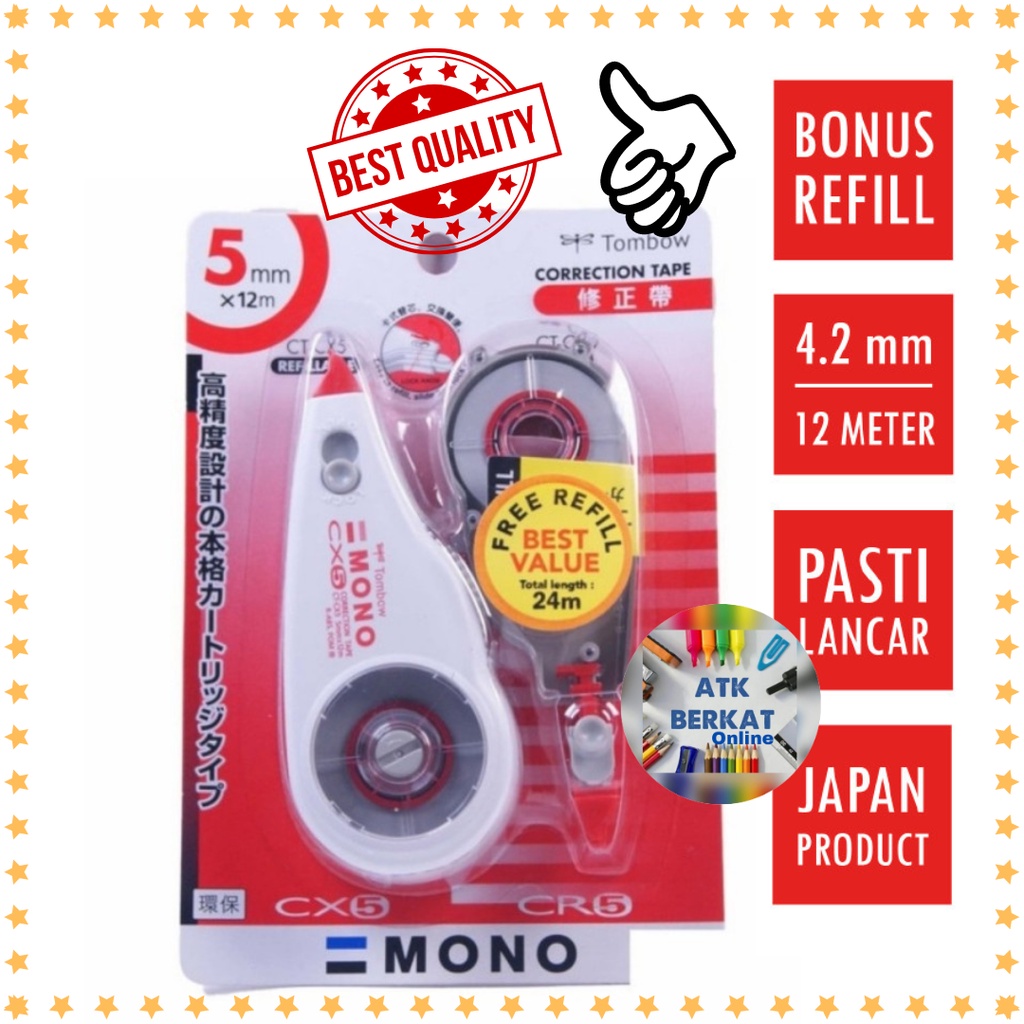 

Tip Ex Correction Tape CT-CX5 5 mm x 12 M Tombow
