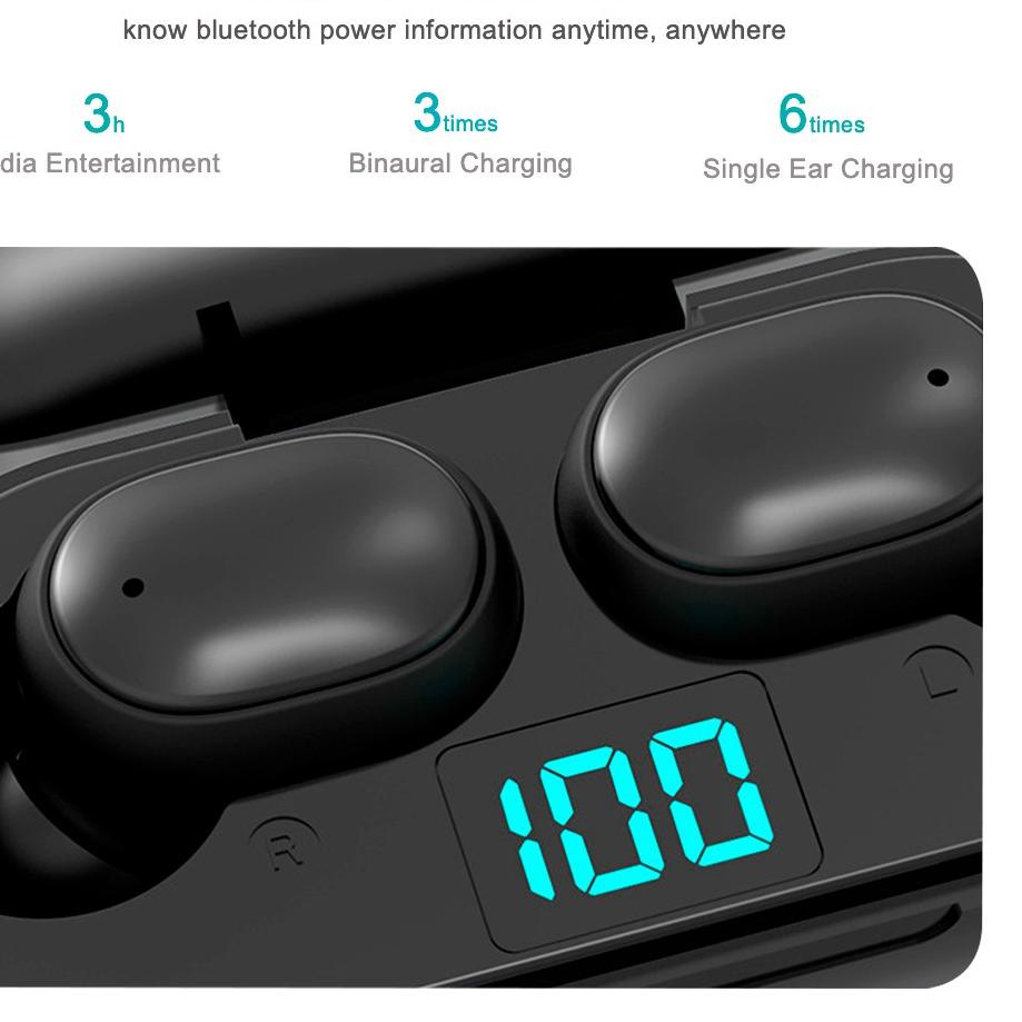 Stok Terbatas Inone TWS Earphone Bluetooth Wireless Earbuds Digital Display BT 5.0 Touch Control Wat