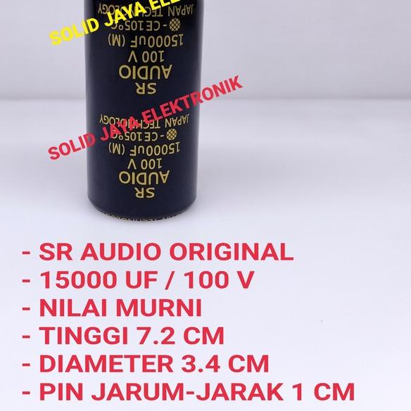 CAPASITOR ELKO 15000 UF 100 V ELCO SR AUDIO KAPASITOR 15000UF 100V MIKRO VOLT ASLI ORIGINAL MURNI
