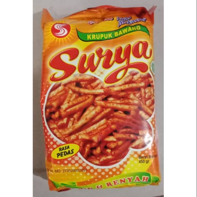 

KERUPUK BAWANG SURYA 450GR