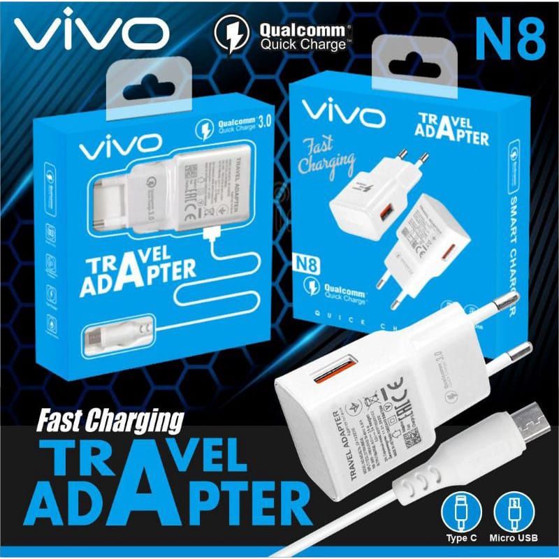 Tc Travel Charger Brand N8 1Usb 3.0A Fast Charging Micro Usb &amp; Type-C Kualitas Bagus