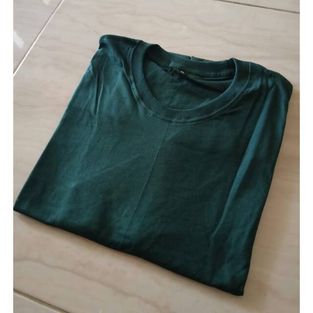 Kaos polos hijau botol kaos distro lengan pendek kaos murah keren