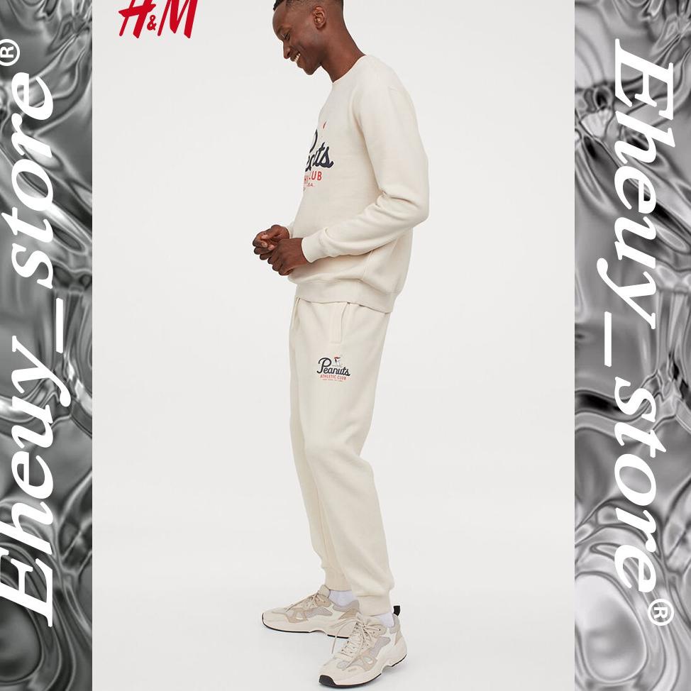 Crewneck  Peanuts Navy Cream Abu abu CREWNECK PEANUTS  sweater peanuts Q02L